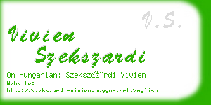 vivien szekszardi business card